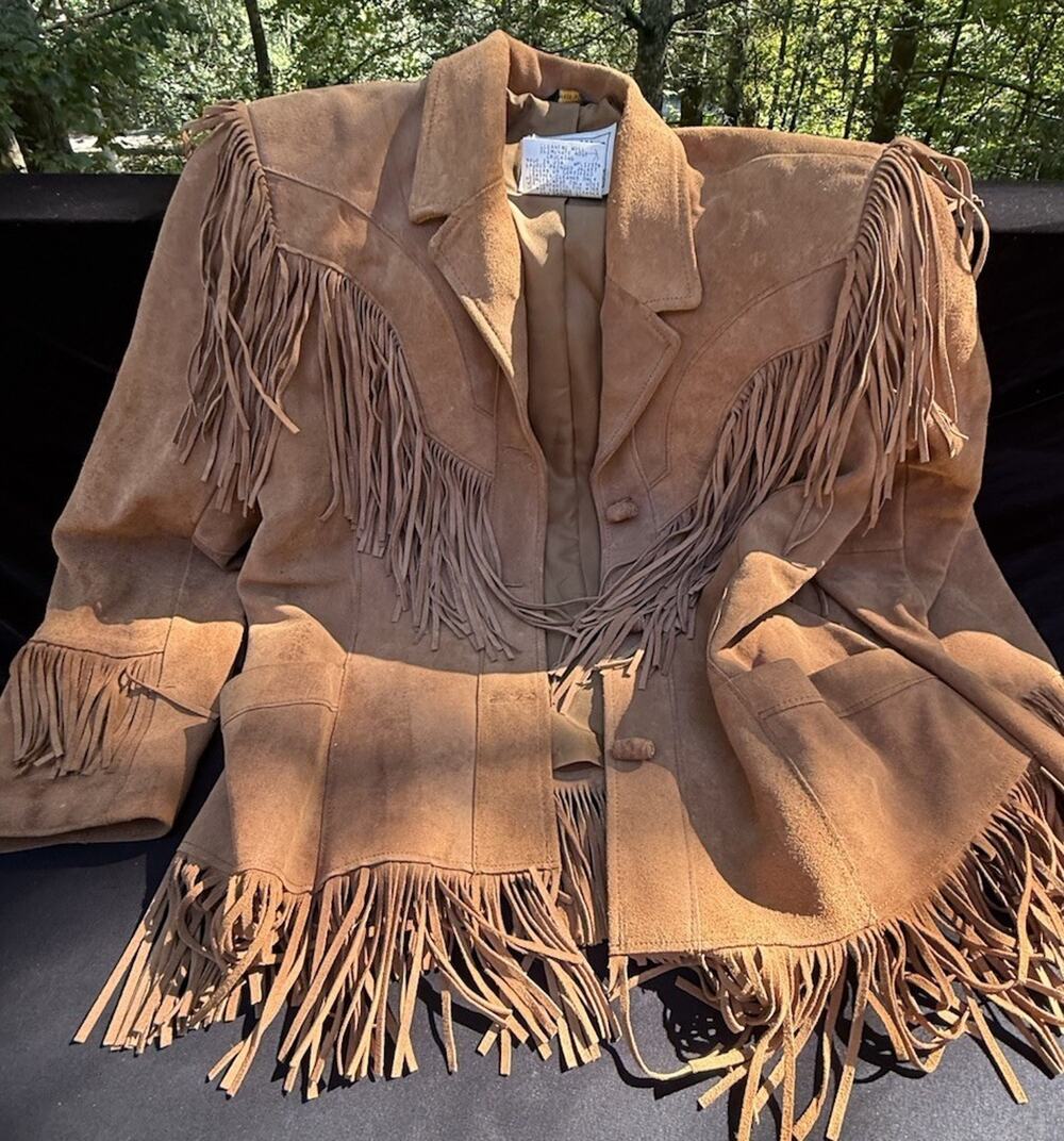 Vintage 1960’s Pioneer Wear Western Fringe Leather Suede Jacket Ladies Size 14
